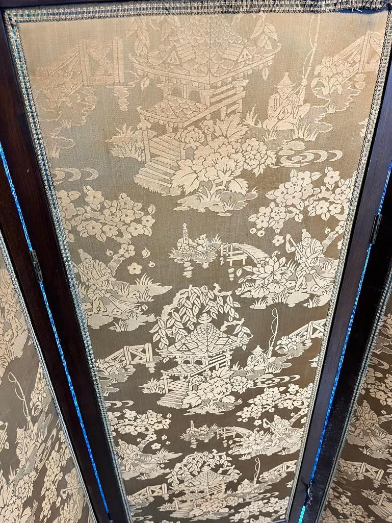 Mahogany 3 panel screen - 4