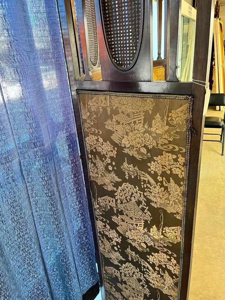 Mahogany 3 panel screen - 5