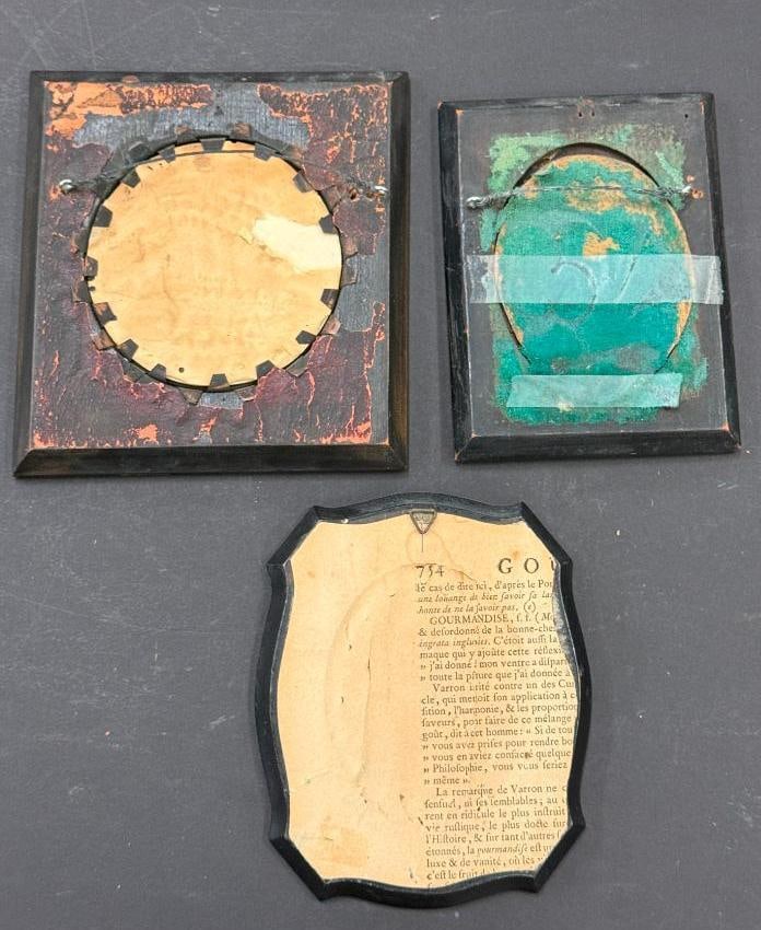 3 Miniature Paintings in frames - 2