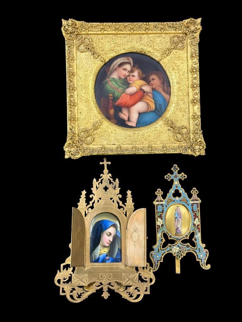 3 Wonderful Miniature Paintings of the Madonna (1 of 12)