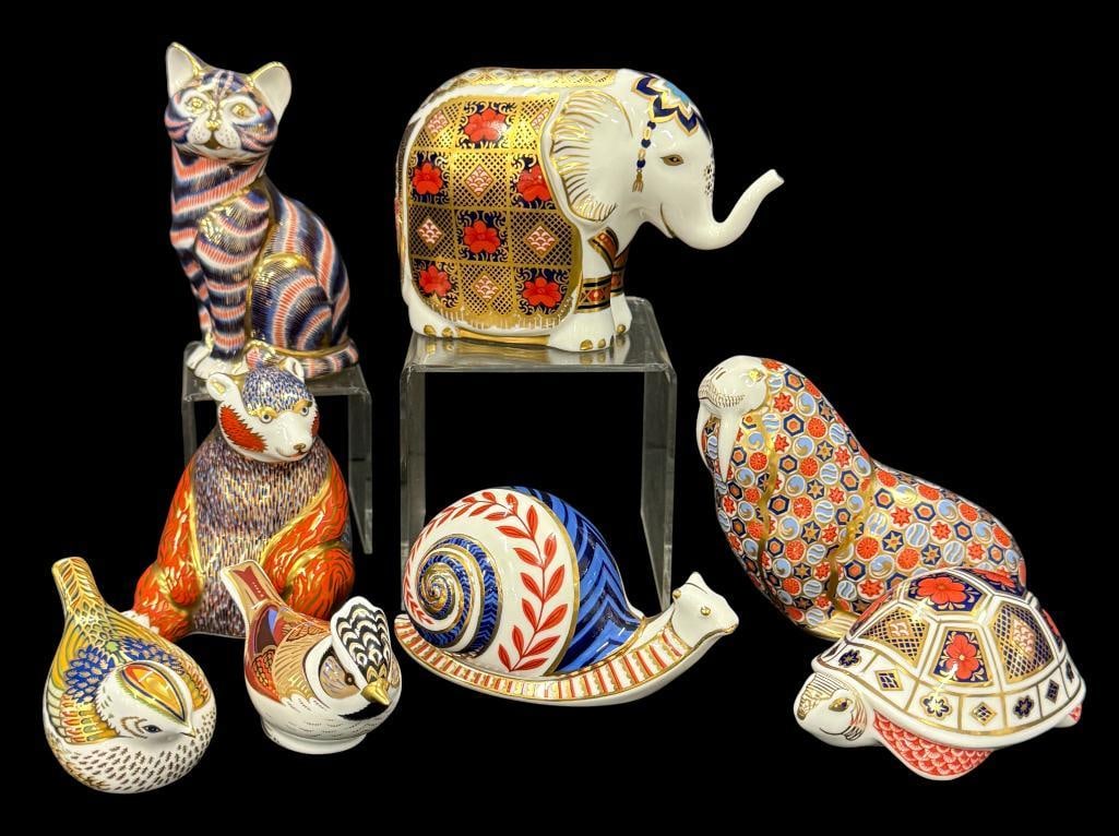 8 Royal Crown Derby Animal Figures (1 of 11)