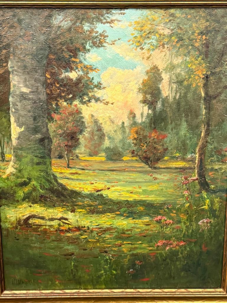 H.I. Marlatt signed oil on canvas (1 of 5)