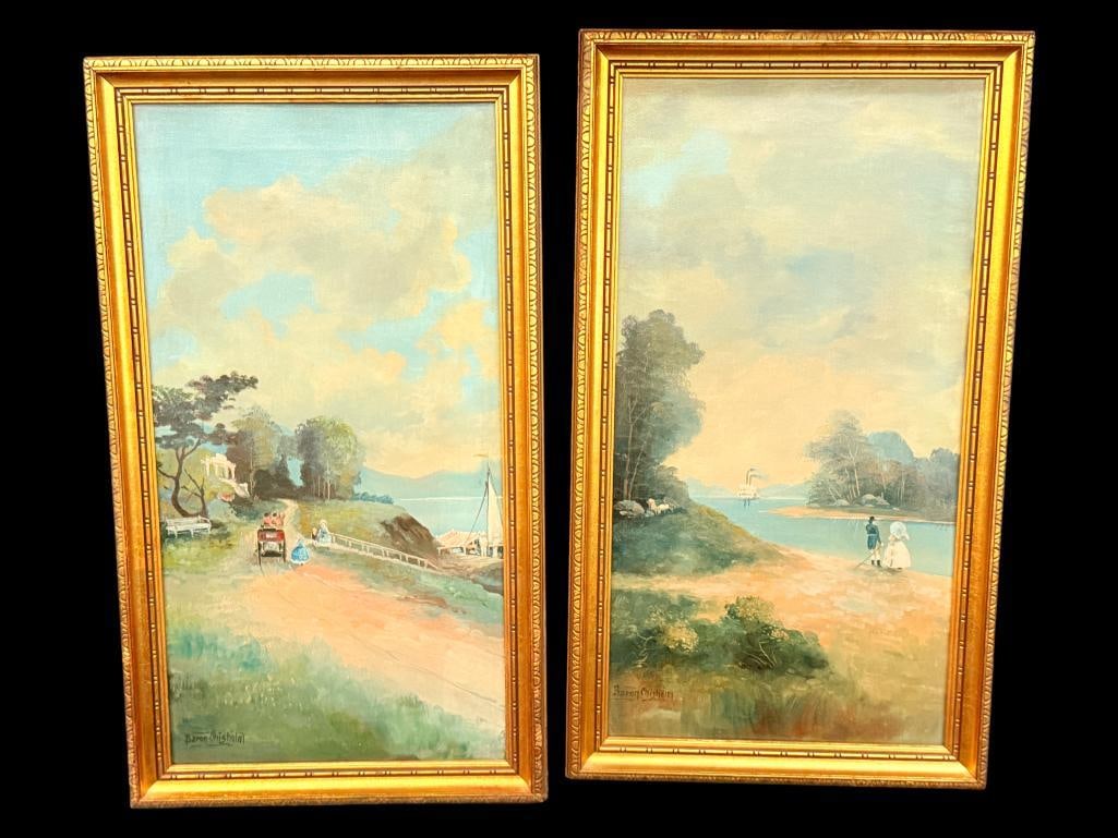 2 Baron Chisholm signed oil on canvas (1 of 7)