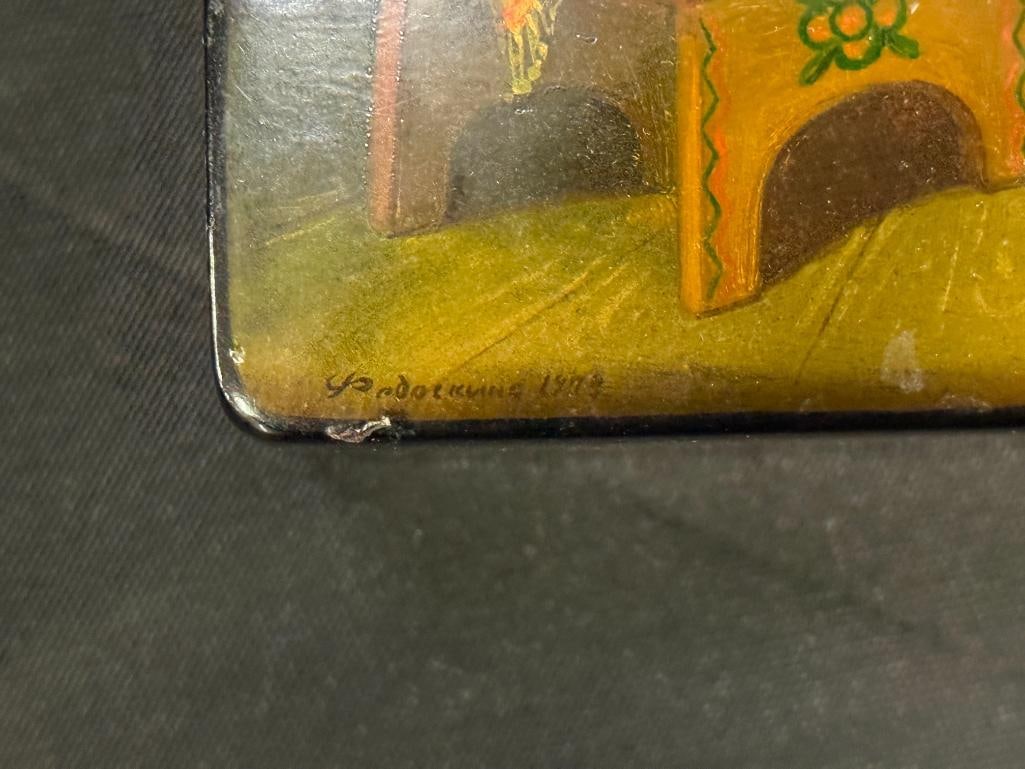 5 Hand Painted Russian Lacquer boxes - 11