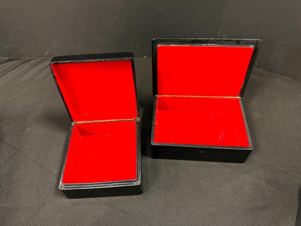 5 Hand Painted Russian Lacquer boxes - 13