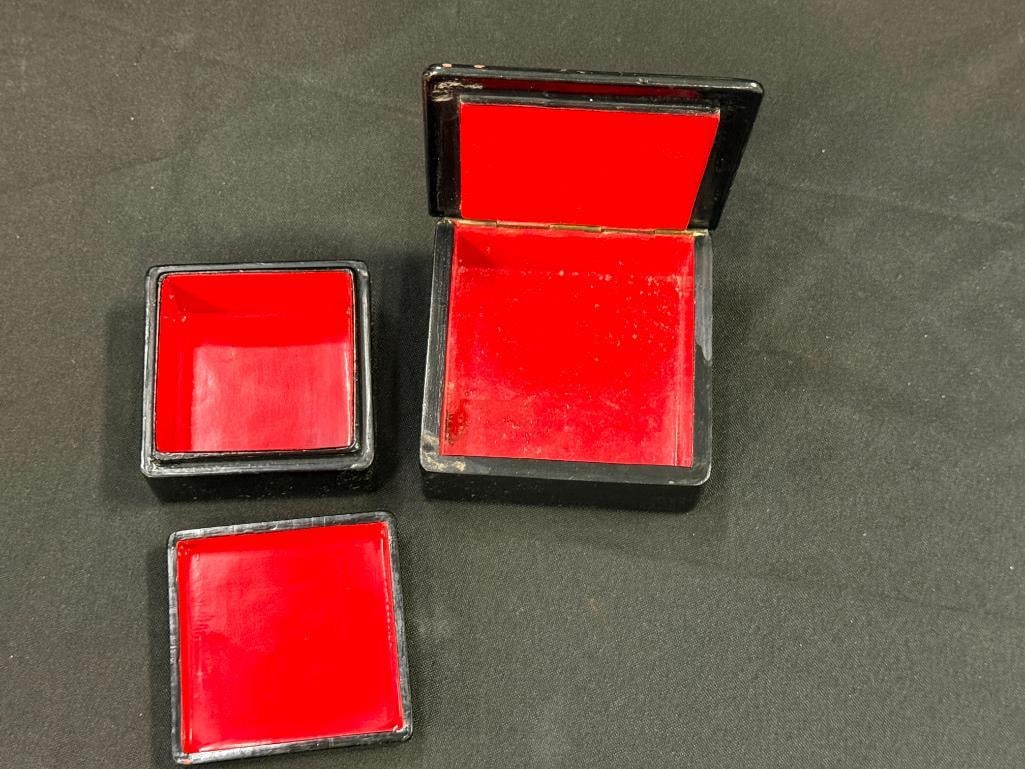5 Hand Painted Russian Lacquer boxes - 3