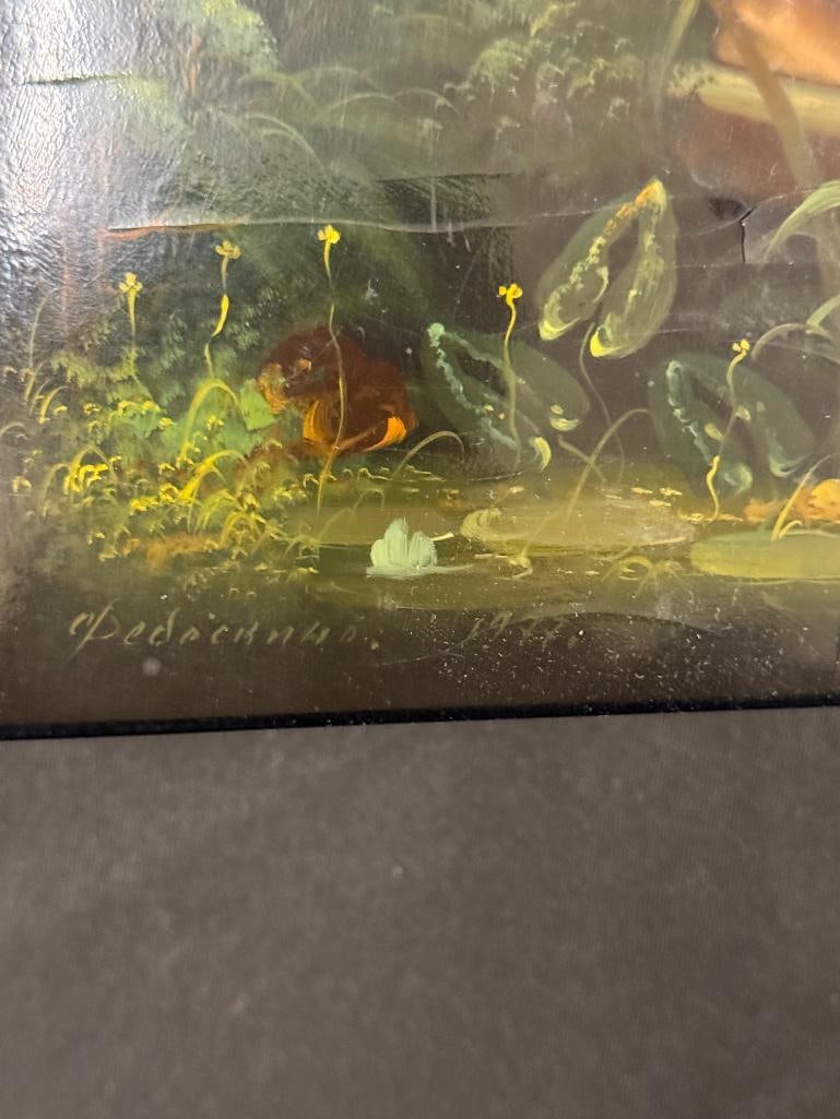 5 Hand Painted Russian Lacquer boxes - 8