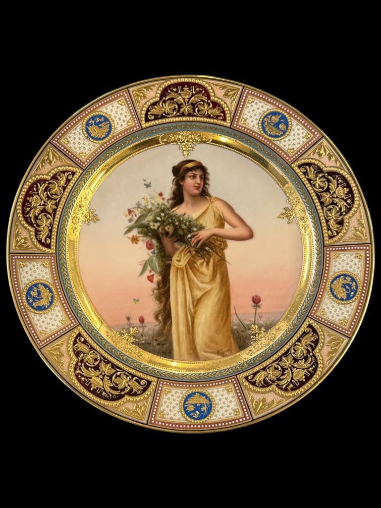 Royal Vienna hand painted Portrait Plate (1 of 7)