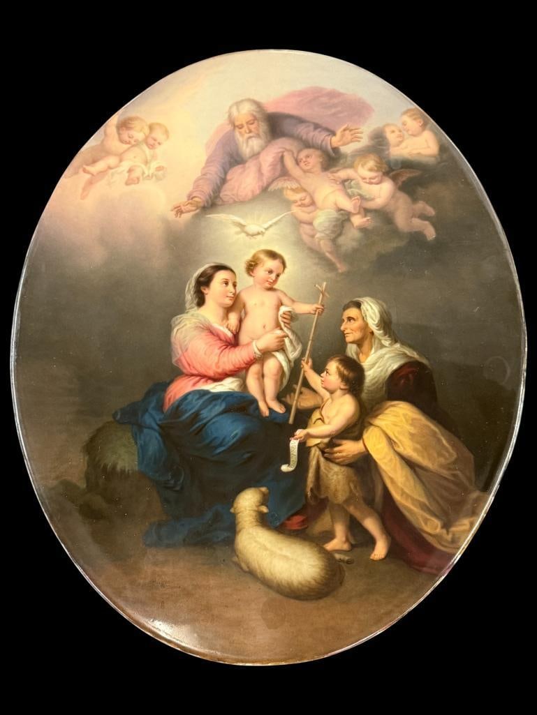 19th Century Madonna with Child Porcelain Plaque (1 of 7)