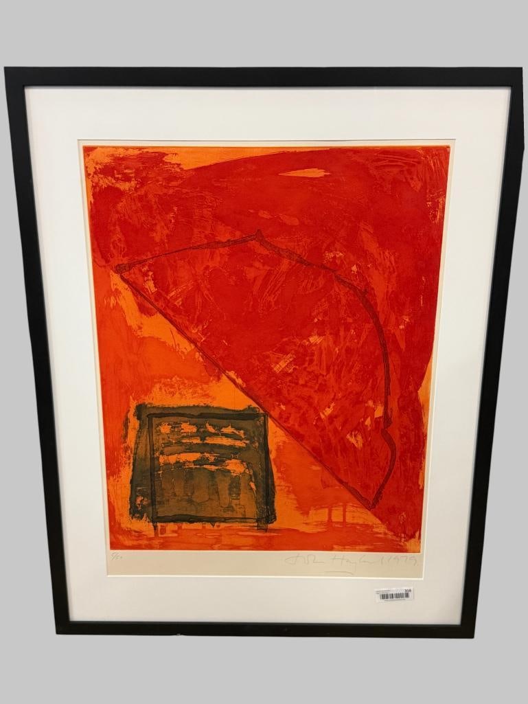 John Hoyland signed etching (1 of 4)