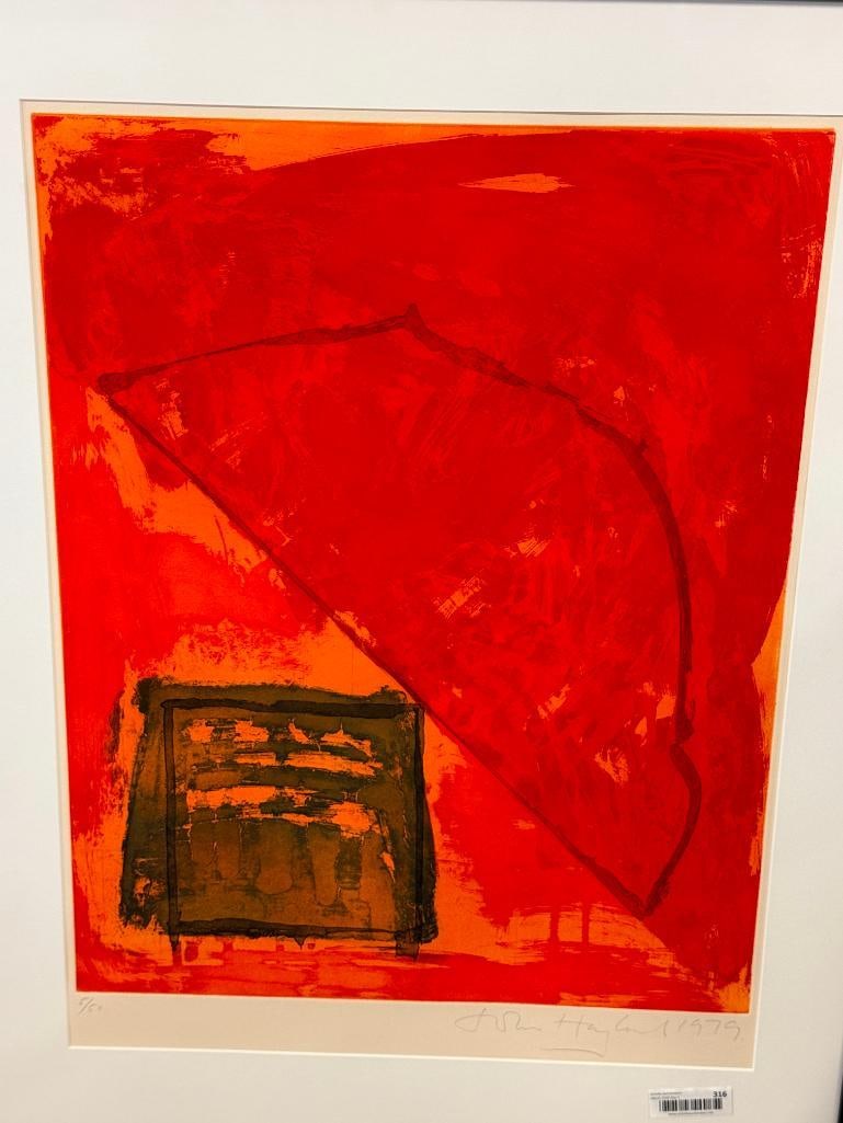 John Hoyland signed etching - 2