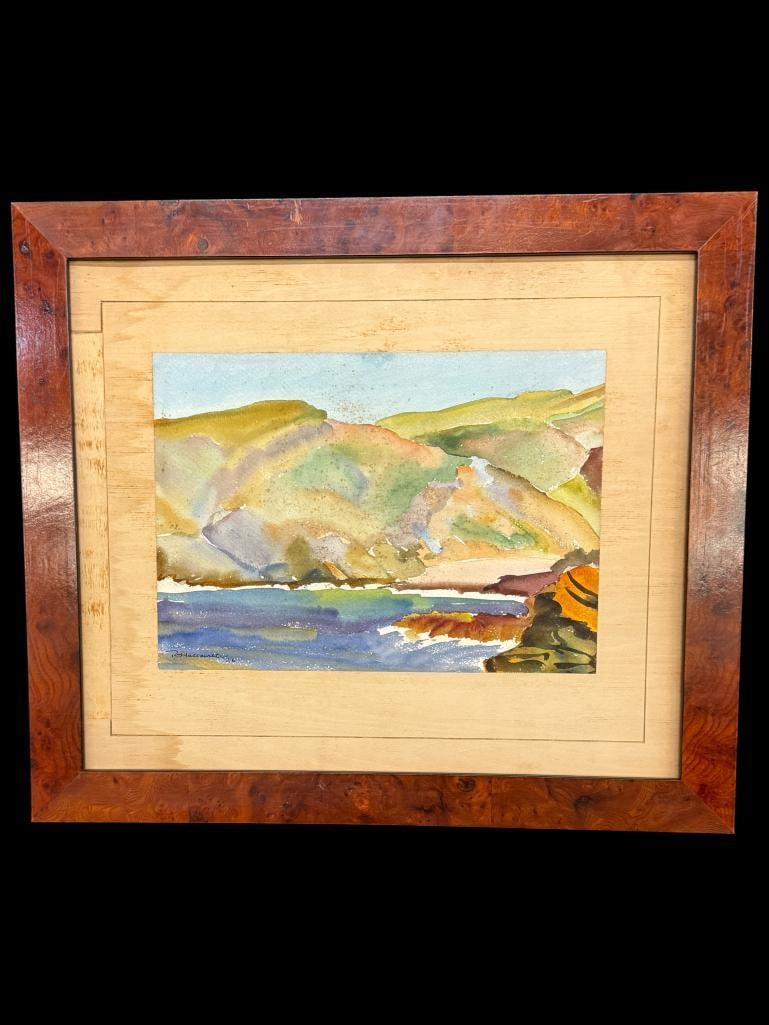 Robert Hallowell 1926 signed watercolor (1 of 8)