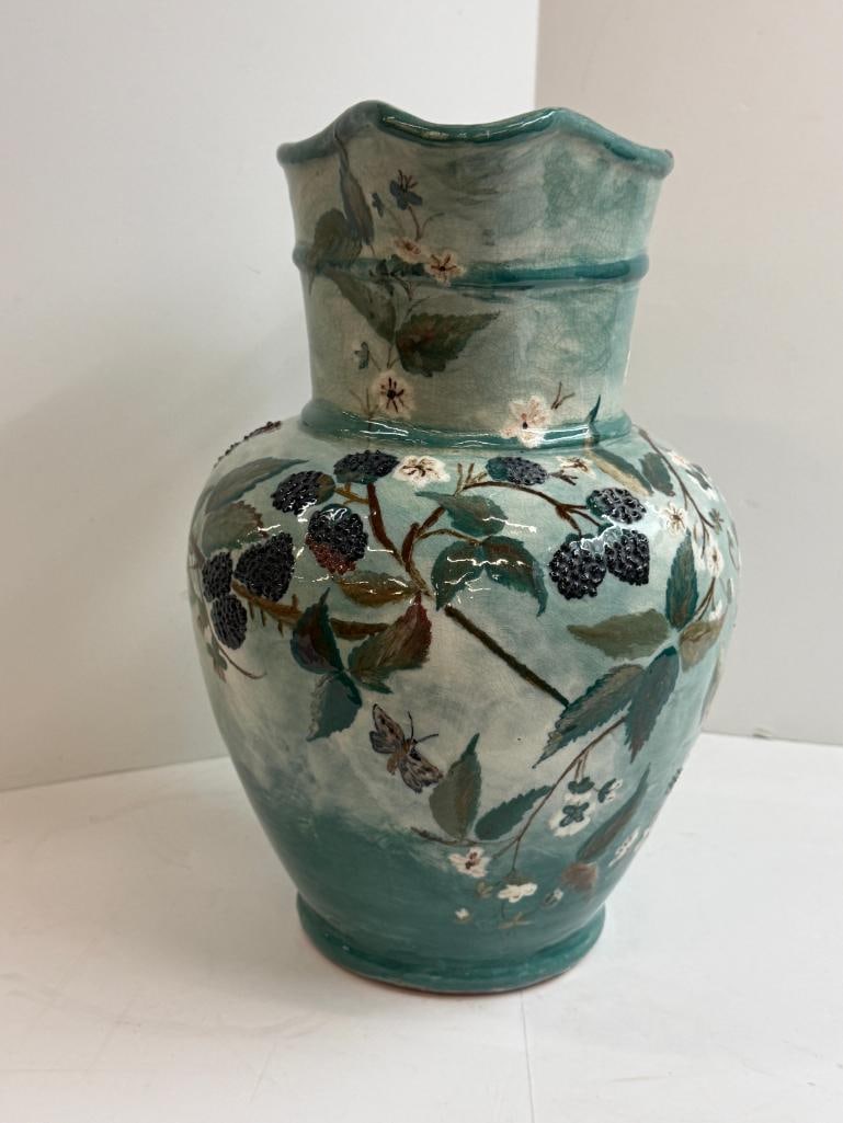 Hand painted pottery pitcher - 2