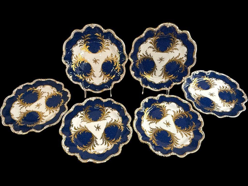 6 George Jones & Sons Crescent Plates (1 of 4)