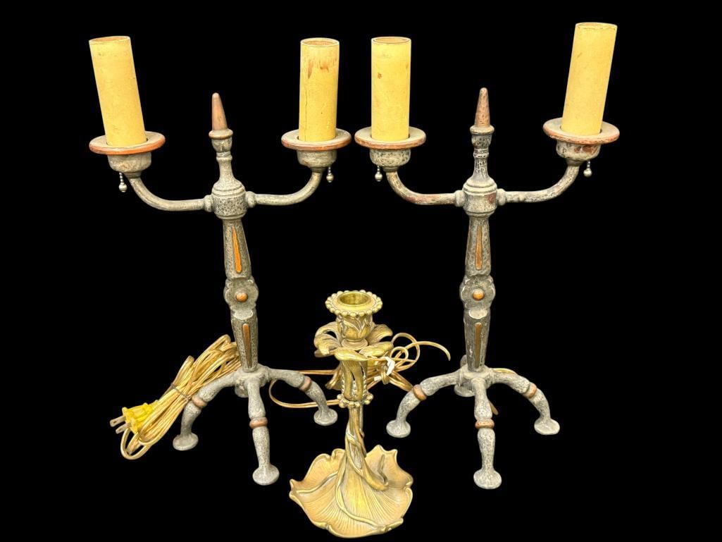 Brass Candlestick and Lamps (1 of 6)