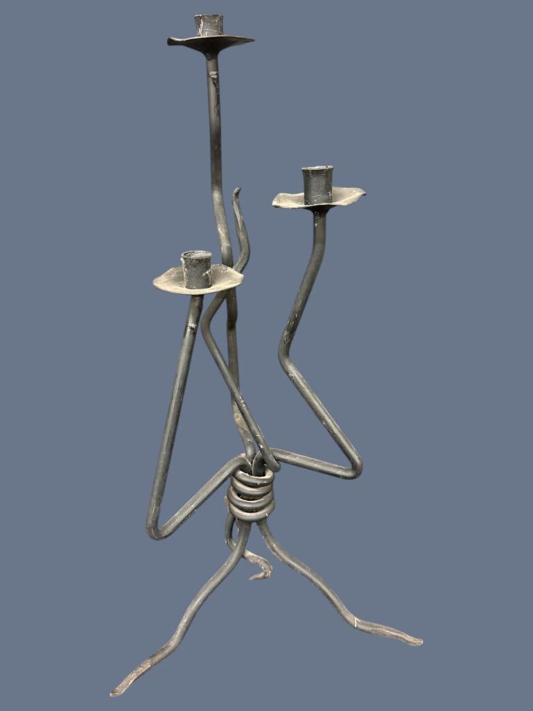 Wrought Iron Candle Holder (1 of 2)