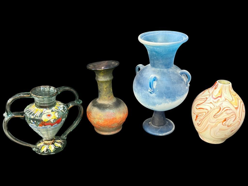 4 Art Glass Vases (1 of 9)