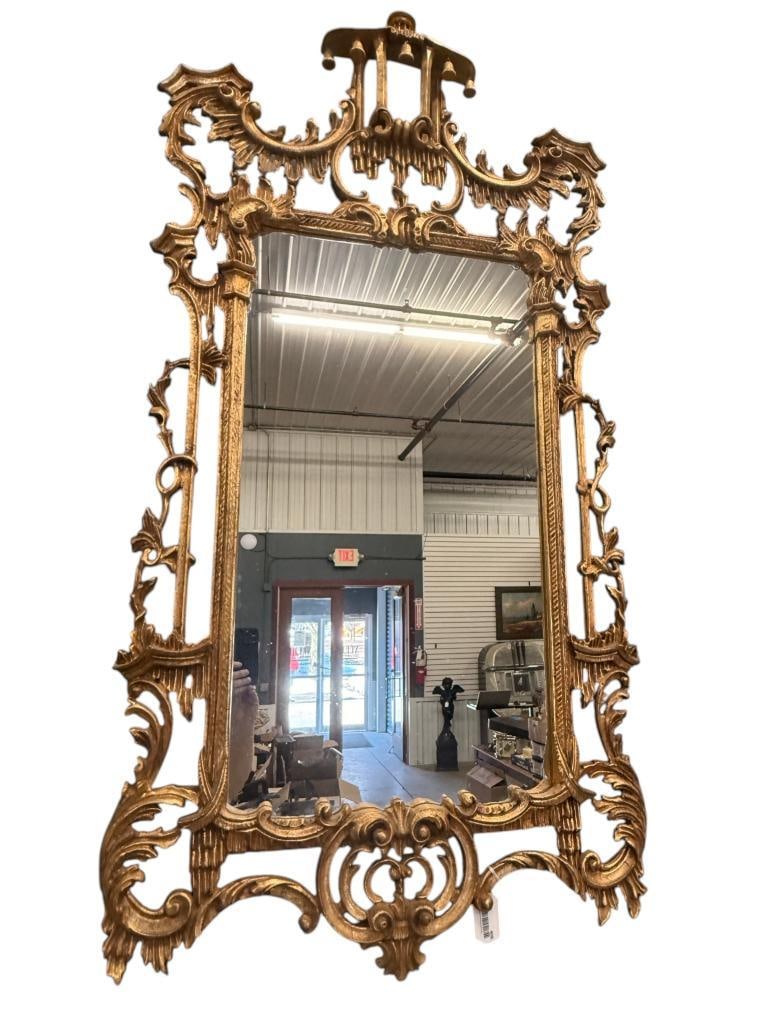 Large Carved wood Gold Gilt Mirror (1 of 2)