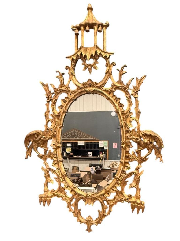 Pair of Carved wood Gold Gilt Mirrors (1 of 2)