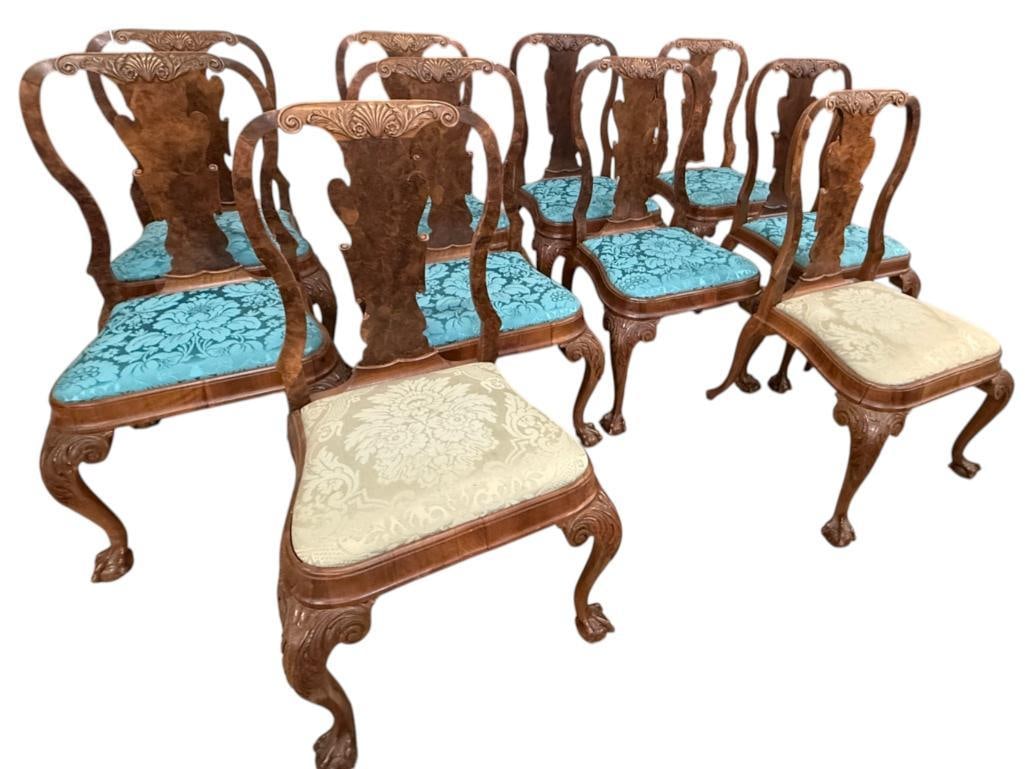 10 Walnut Chippendale style Chairs (1 of 6)