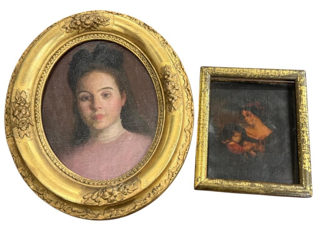 2 Portraits in gilt frames (1 of 4)