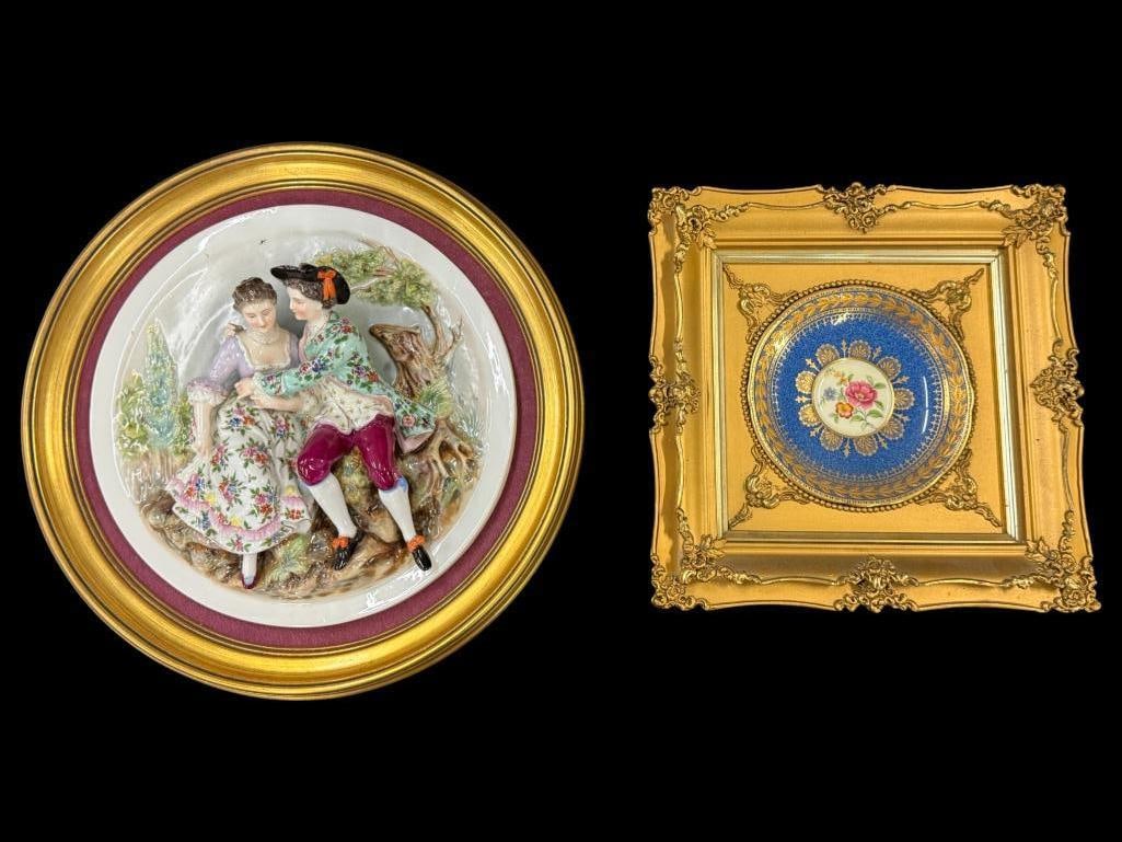 Hand Painted Porcelain Plate and Plaque (1 of 5)