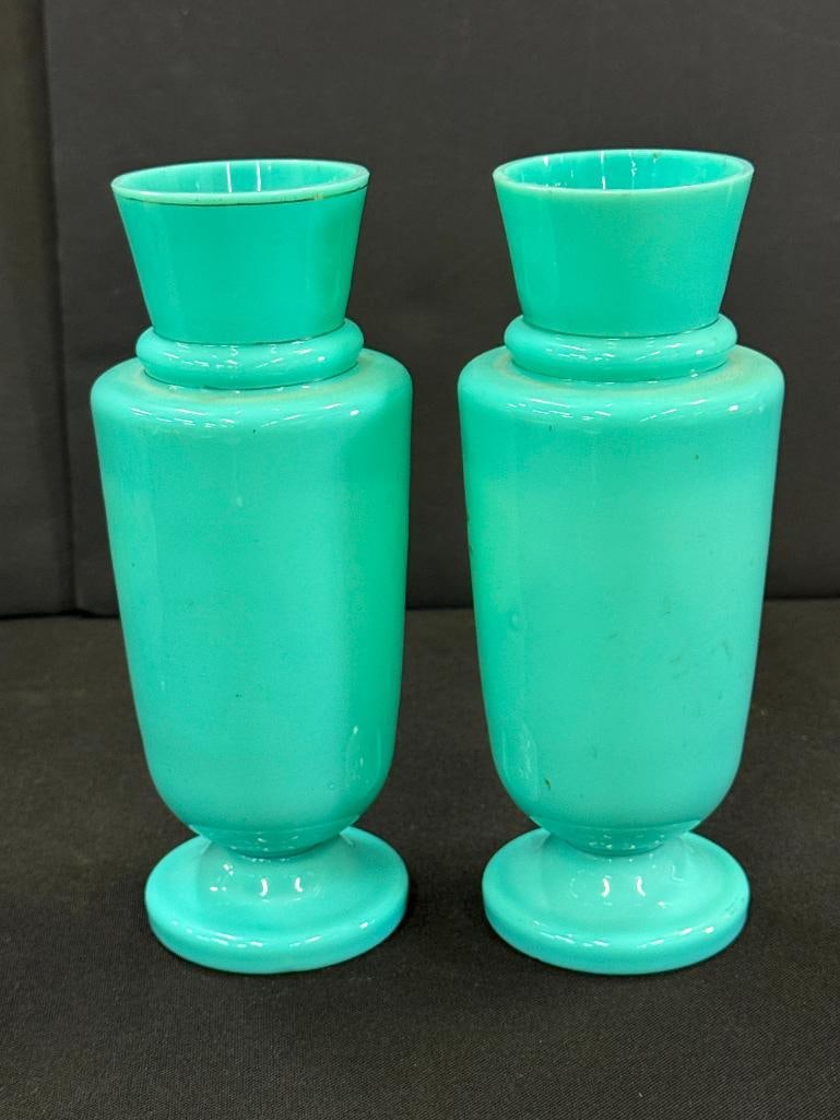 4 Hand Painted Vases - 3