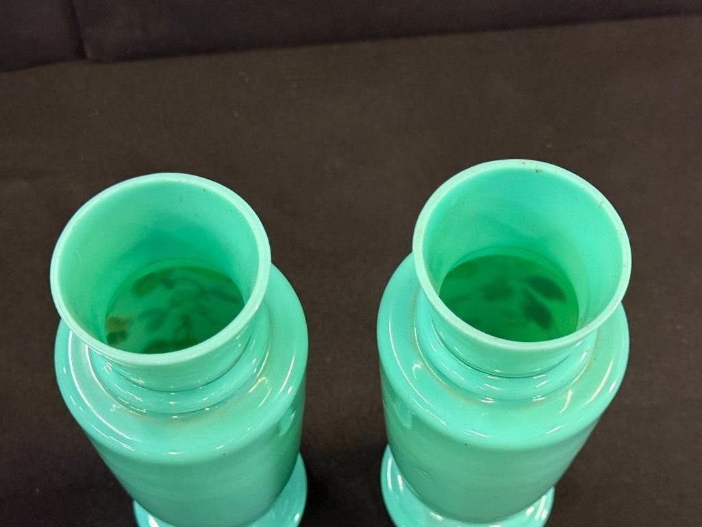 4 Hand Painted Vases - 4