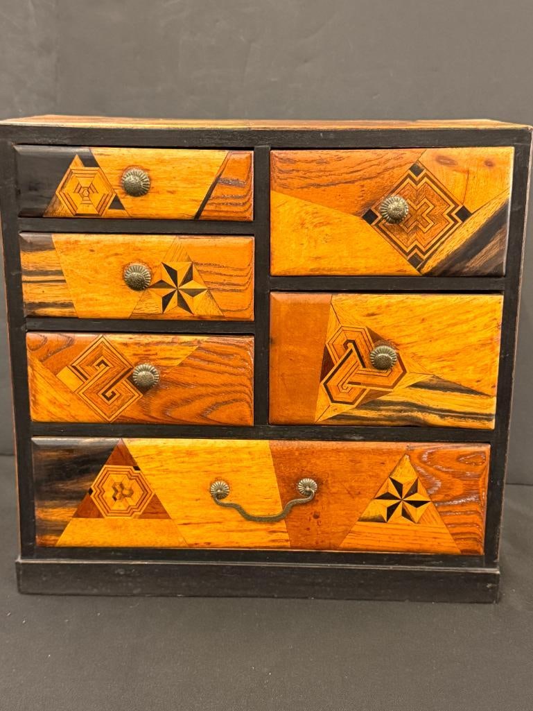 Japanese Parquetry Table Cabinet - 2