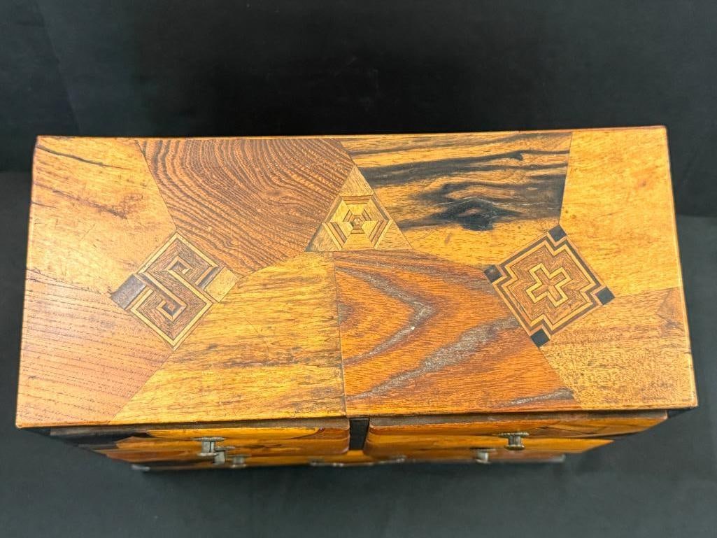 Japanese Parquetry Table Cabinet - 3