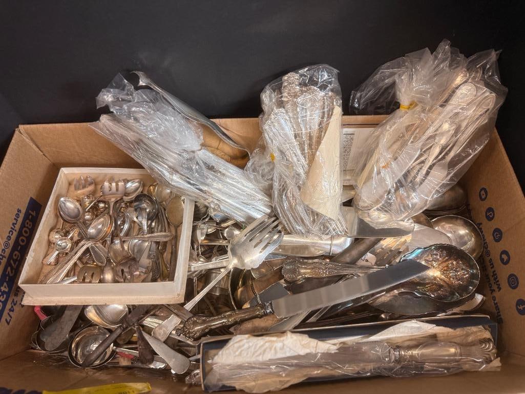 Large group of silver plate flatware (1 of 6)