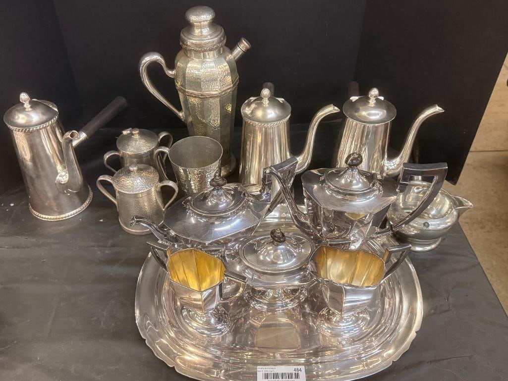 Group of silver plate tea sets etc. (1 of 4)