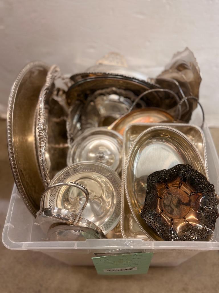 50 pounds of silver plate items (1 of 4)
