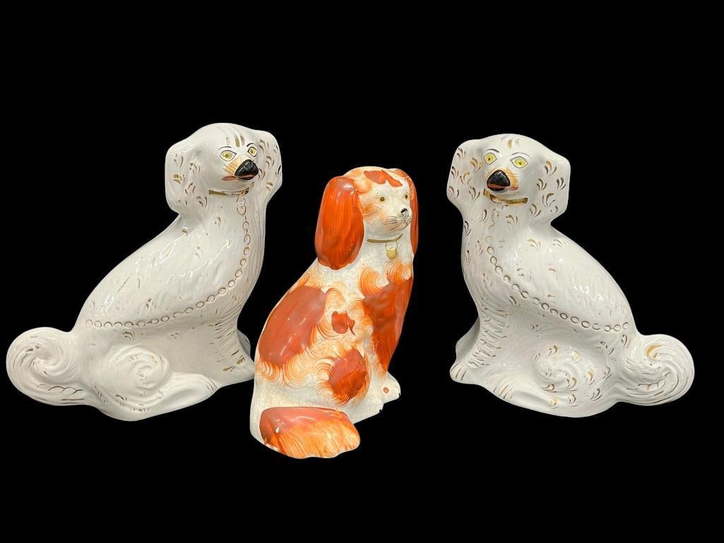 3 Staffordshire Dog Figurines (1 of 7)