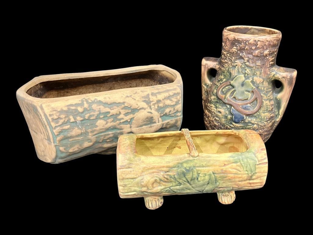 Roseville Imperial vase, Weller planter etc. (1 of 5)