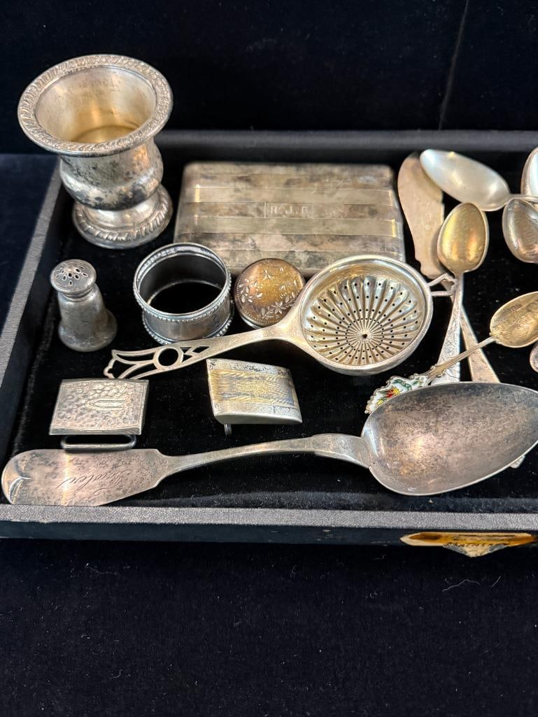 Sterling Silver Flatware, Cigarette case etc. - 4