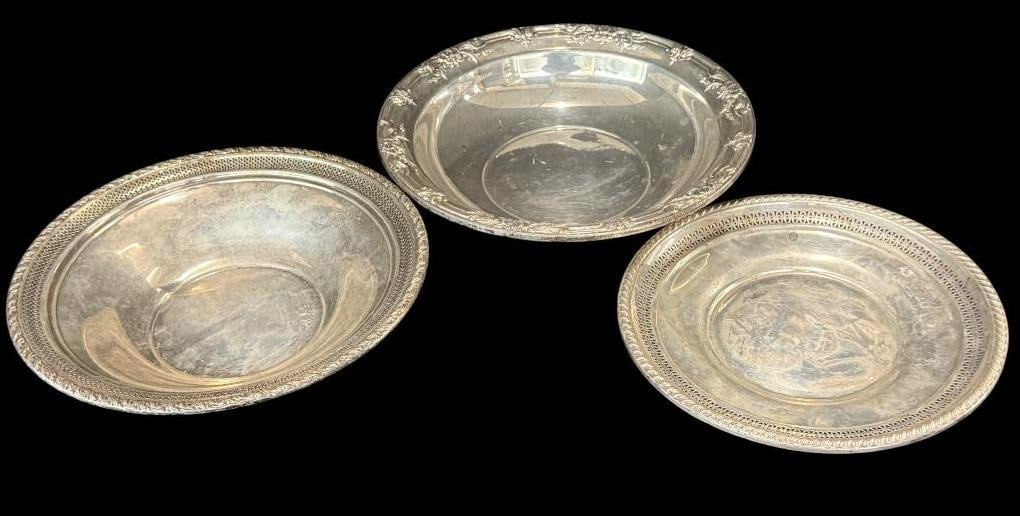 Sterling Silver Bowls and Plate (1 of 6)