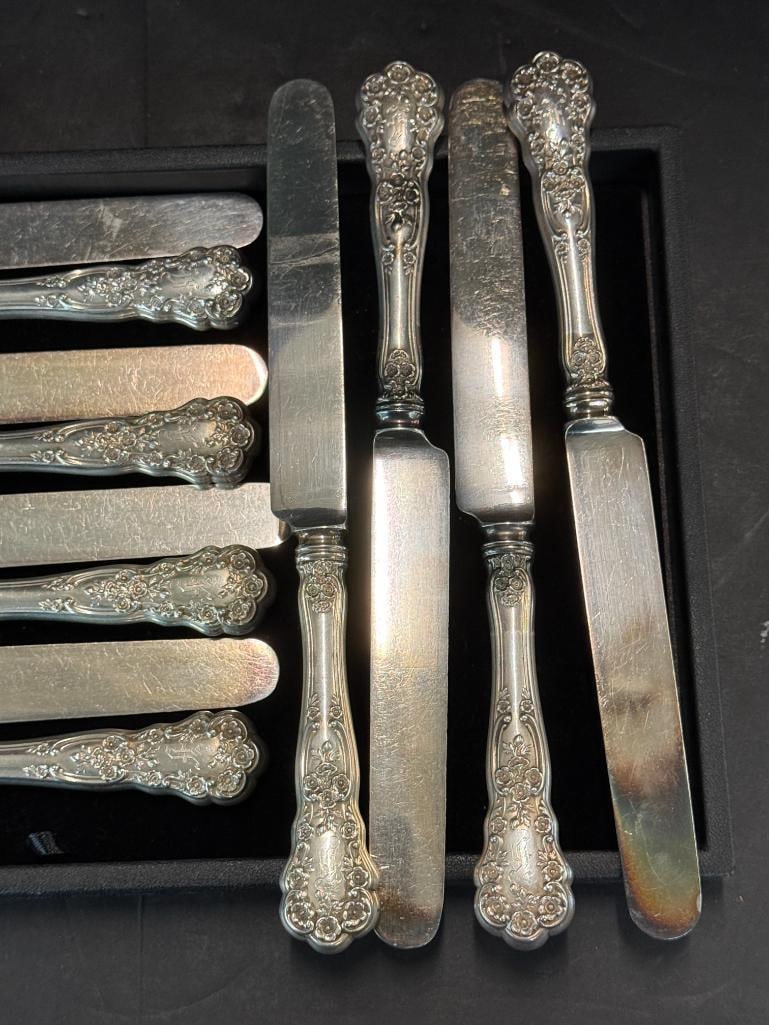 12 Sterling Silver handle knives - 4