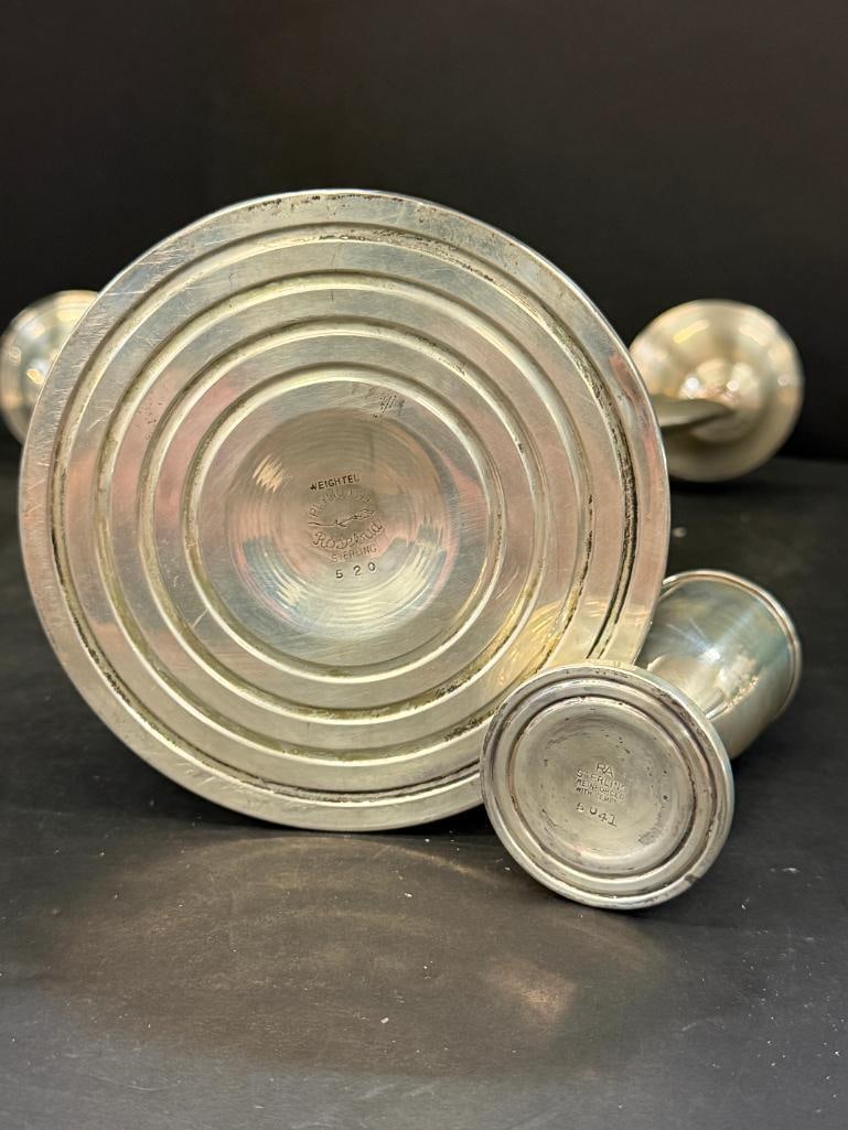 Sterling Silver Candlesticks, Vases, etc. - 10