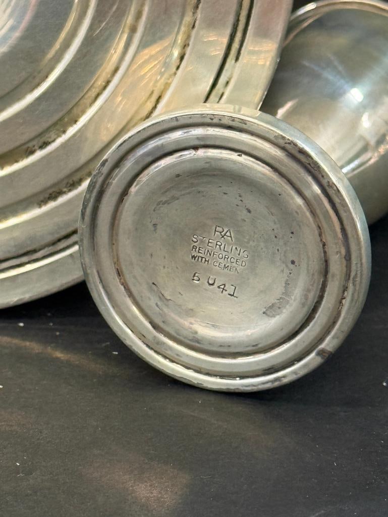 Sterling Silver Candlesticks, Vases, etc. - 12