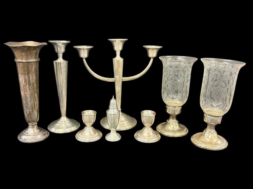 Sterling Silver Candlesticks, Vases, etc. (1 of 17)