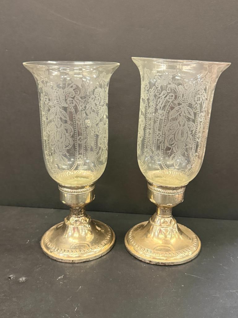 Sterling Silver Candlesticks, Vases, etc. - 2