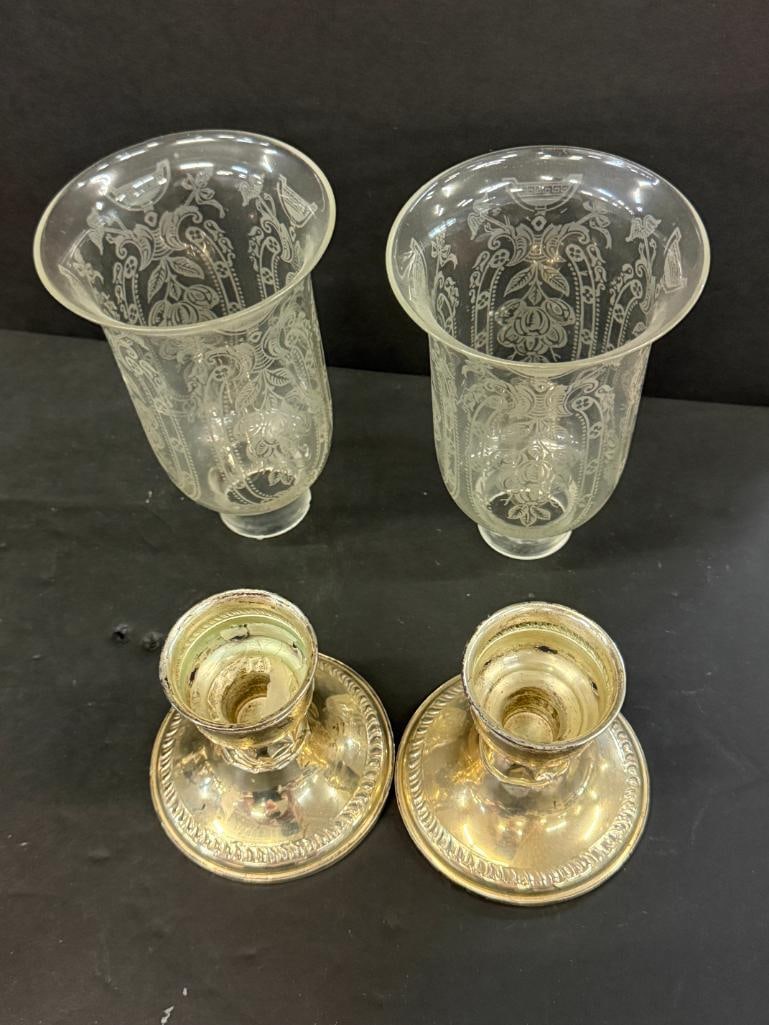 Sterling Silver Candlesticks, Vases, etc. - 3