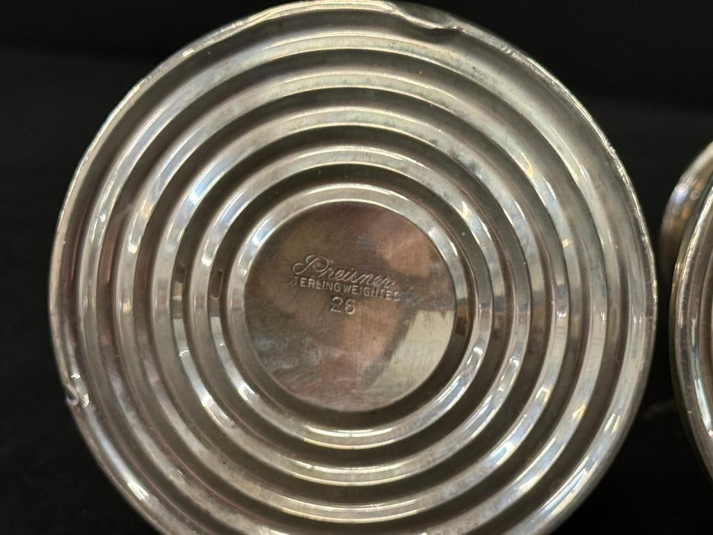 Sterling Silver Candlesticks, Vases, etc. - 8