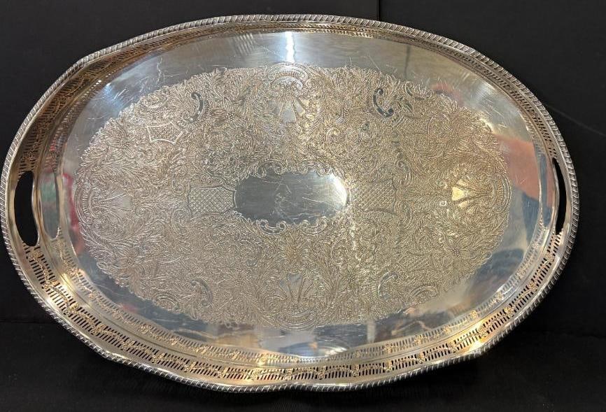 3 Silverplate Trays - 2