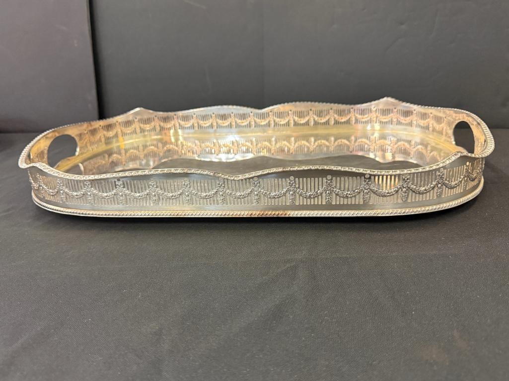 3 Silverplate Trays - 5