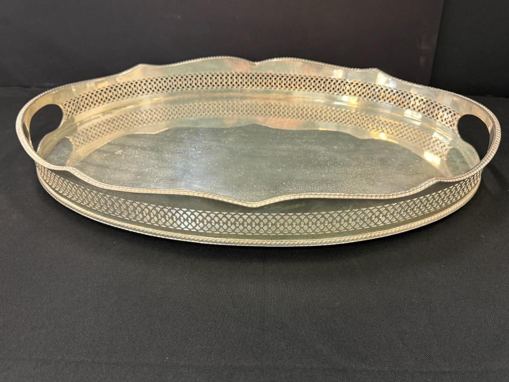 3 Silverplate Trays - 6