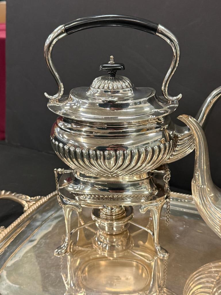 Silverplate Tea Sets with Trays - 3