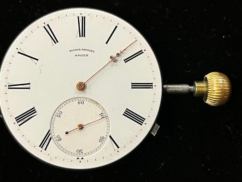 Ulysse Breting Locle pocket watch: Ulysse Breting Locle pocket watch movement. 20470.