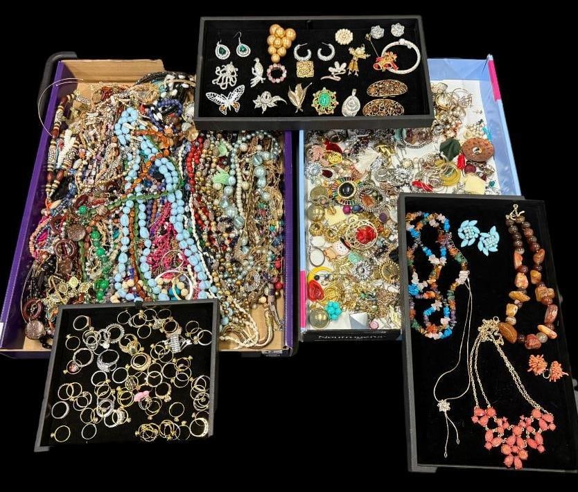 Costume Jewelry Rings, Earrings, necklaces etc. (1 of 8)